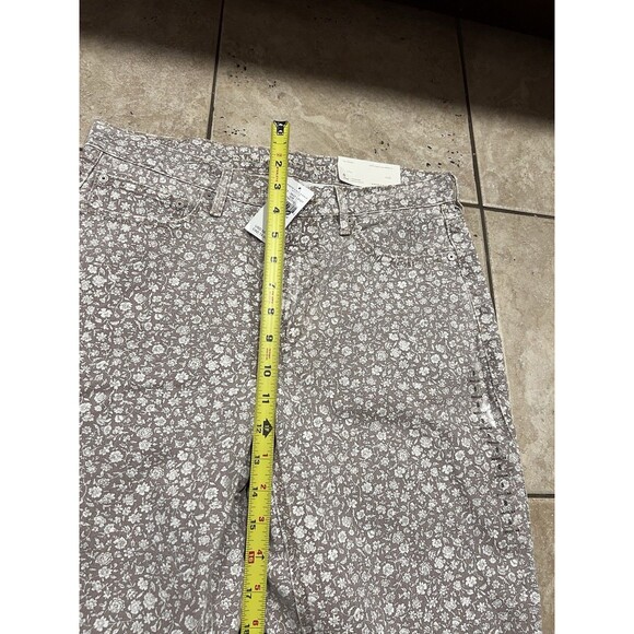 American Eagle Jeans Womens 8 90's Straight Leg Regular Floral Flower AOP NEW - Picture 8 of 12
